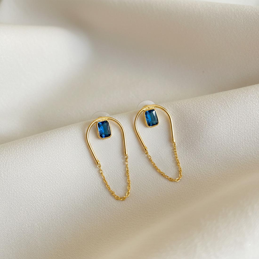 Blue Color Elegant Amrapali Earrings Ethnic Traditional Designer Jewelry Style
