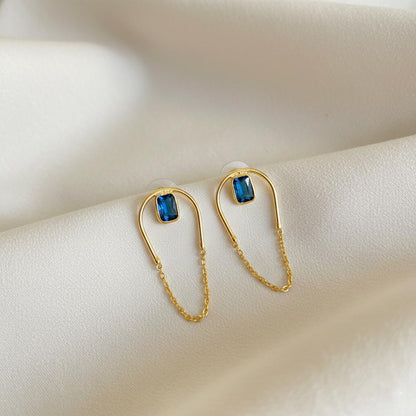 Blue Color Elegant Amrapali Earrings Ethnic Traditional Designer Jewelry Style