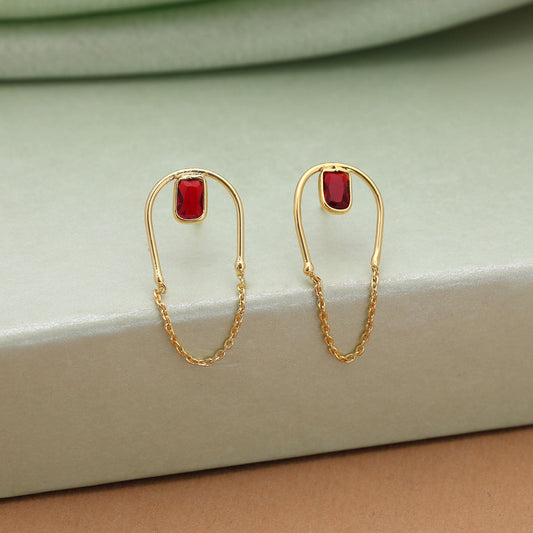 Maroon Color Amrapali Earrings Perfect For Weddings And Festive Celebrations