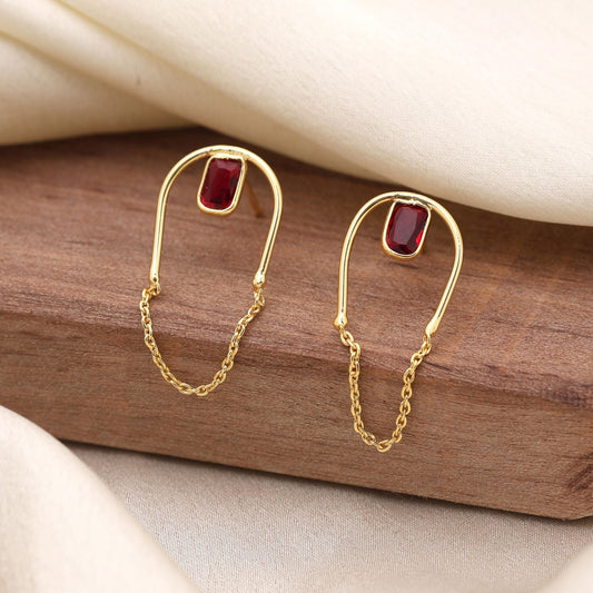 Maroon Color Amrapali Earrings Perfect For Weddings And Festive Celebrations