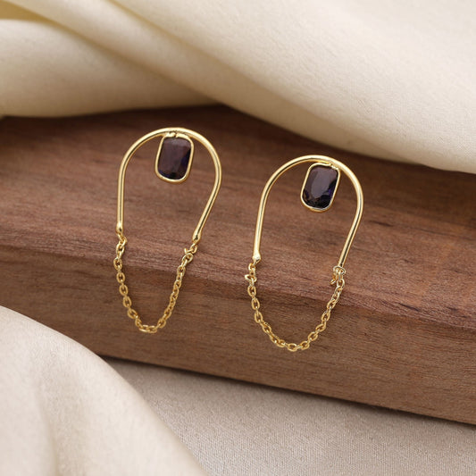 Purple Color Amrapali Earrings Designed To Add Royal Charm To Ethnic Outfits