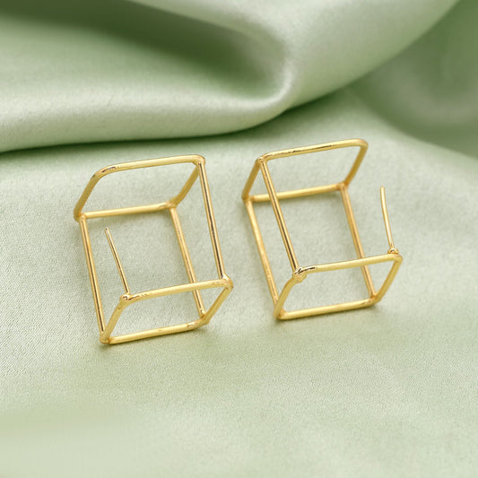 Gold Color Amrapali Earrings Crafted With Intricate Detailing For Ethnic Fashion