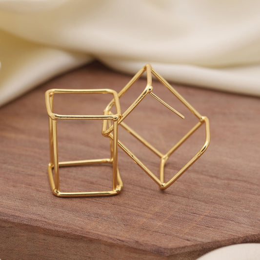 Gold Color Amrapali Earrings Crafted With Intricate Detailing For Ethnic Fashion