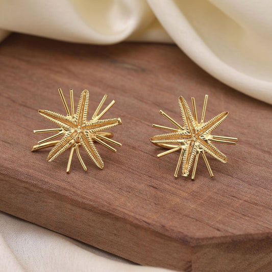 Gold Color Amrapali Earrings Designed For Pairing With Sarees And Lehengas