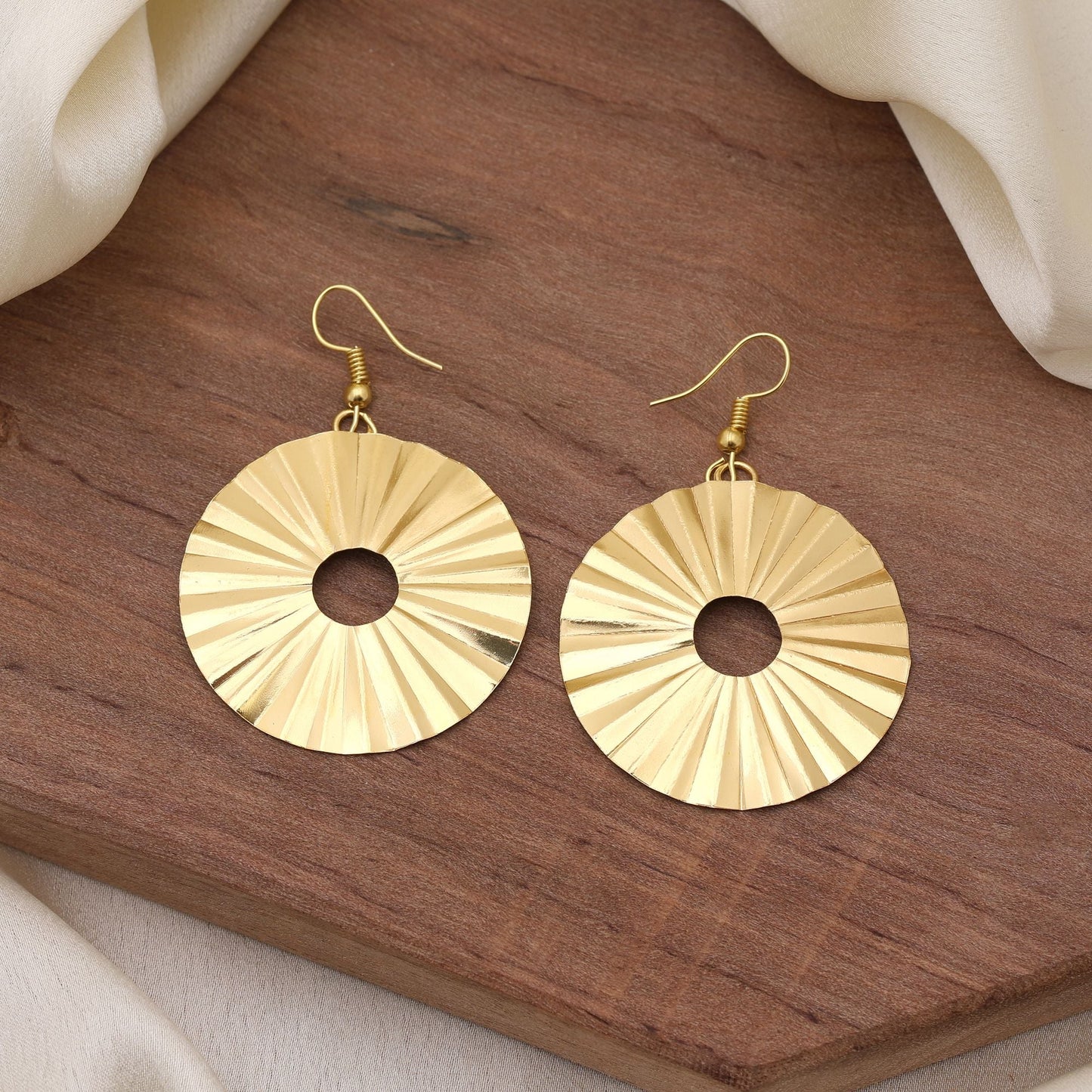 Gold Color Amrapali Earrings Crafted For Elegant Ethnic Jewelry Collections