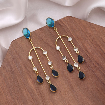 Blue Color Amrapali Earrings Designed For Modern Ethnic Fashion Lovers