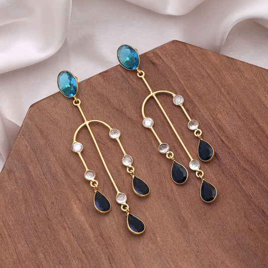 Blue Color Amrapali Earrings Designed For Modern Ethnic Fashion Lovers