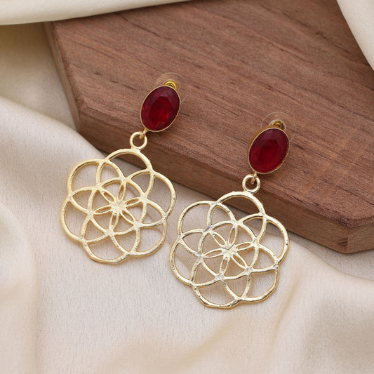 Maroon Color Amrapali Earrings Perfect For Bridal And Festive Ethnic Wear