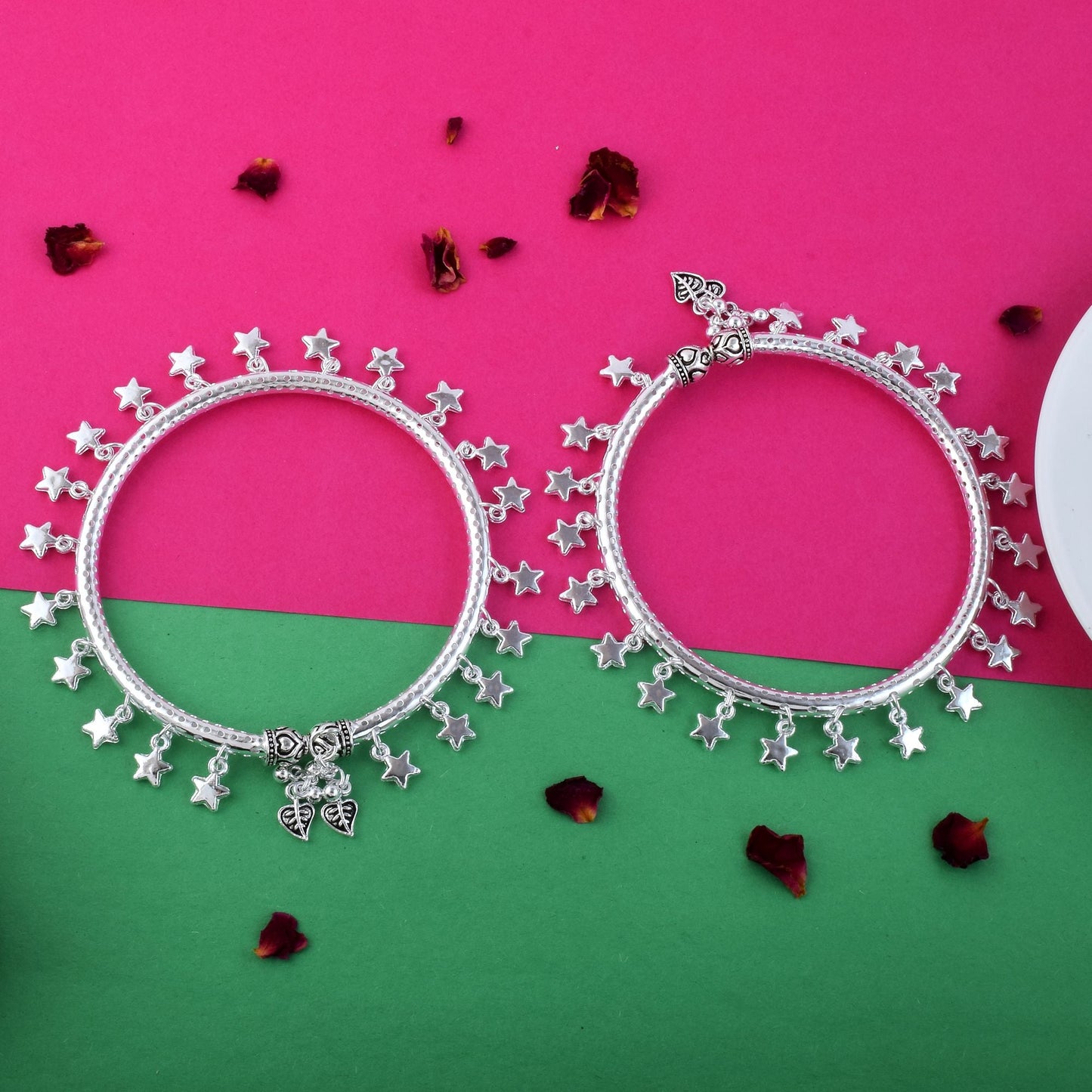 Attractive Silver Color Oxidised Anklet Perfect For Bridal Wear, Parties, And Indian Cultural Styling