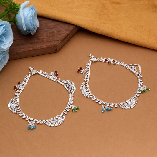 Multi Color Anklet Designed For Vibrant Festive Fashion And Cultural Occasions