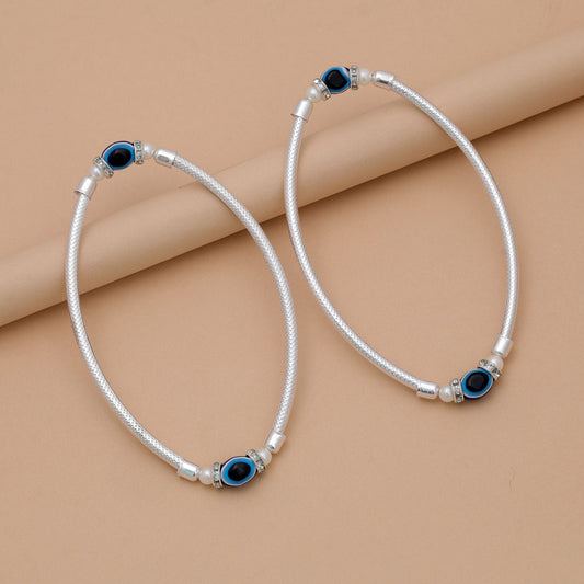 Beautiful Blue Color Oxidised Anklet For Modern Ethnic Wear