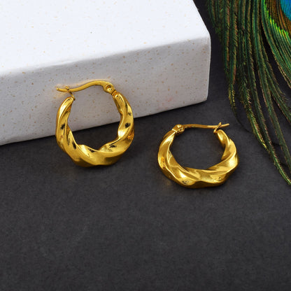 Elegant Gold Color Anti Tarnish Earrings Designed for Weddings, Parties, and Traditional Outfits