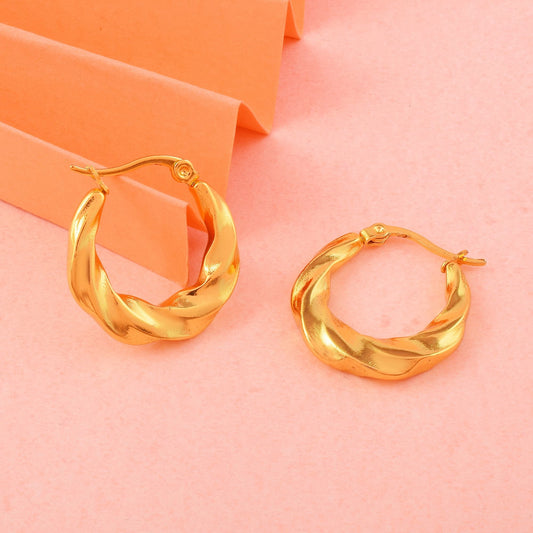 Elegant Gold Color Anti Tarnish Earrings Designed for Weddings, Parties, and Traditional Outfits