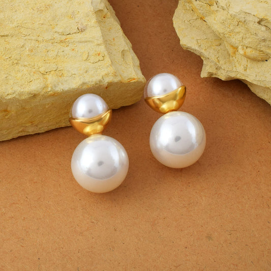 Graceful Gold Color Anti Tarnish Earrings Crafted for Brides, Weddings, and Festive Celebrations