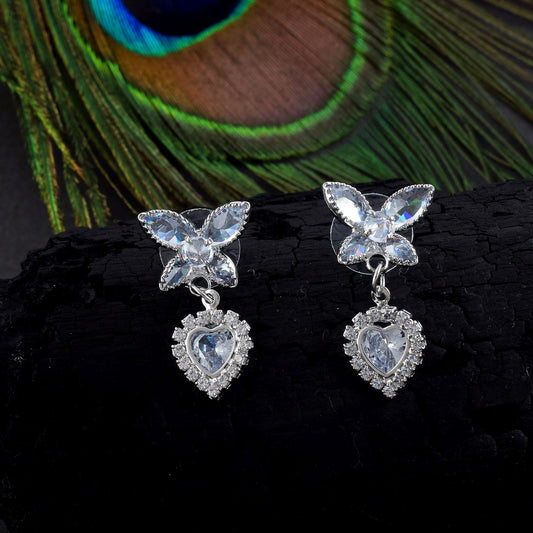 Gorgeous Silver Color Anti Tarnish Earrings Designed for Brides, Parties, and Wedding Jewelry Styling