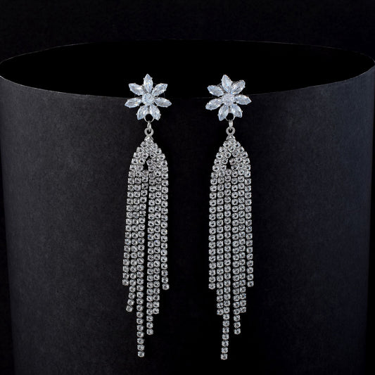 Stylish Silver Color Anti Tarnish Earrings Crafted with Premium Handmade Finish for Festive Wear