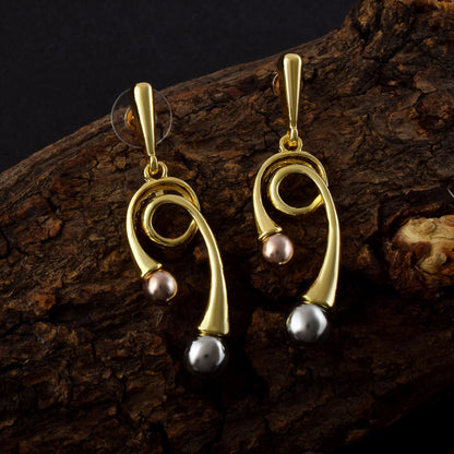 Royal Gold Color Anti Tarnish Earrings Perfect for Engagements, Weddings, and Traditional Functions