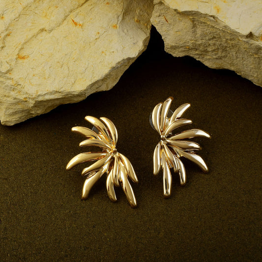 Exclusive Gold Color Anti Tarnish Earrings Designed for Women’s Bridal and Festival Jewelry Styling