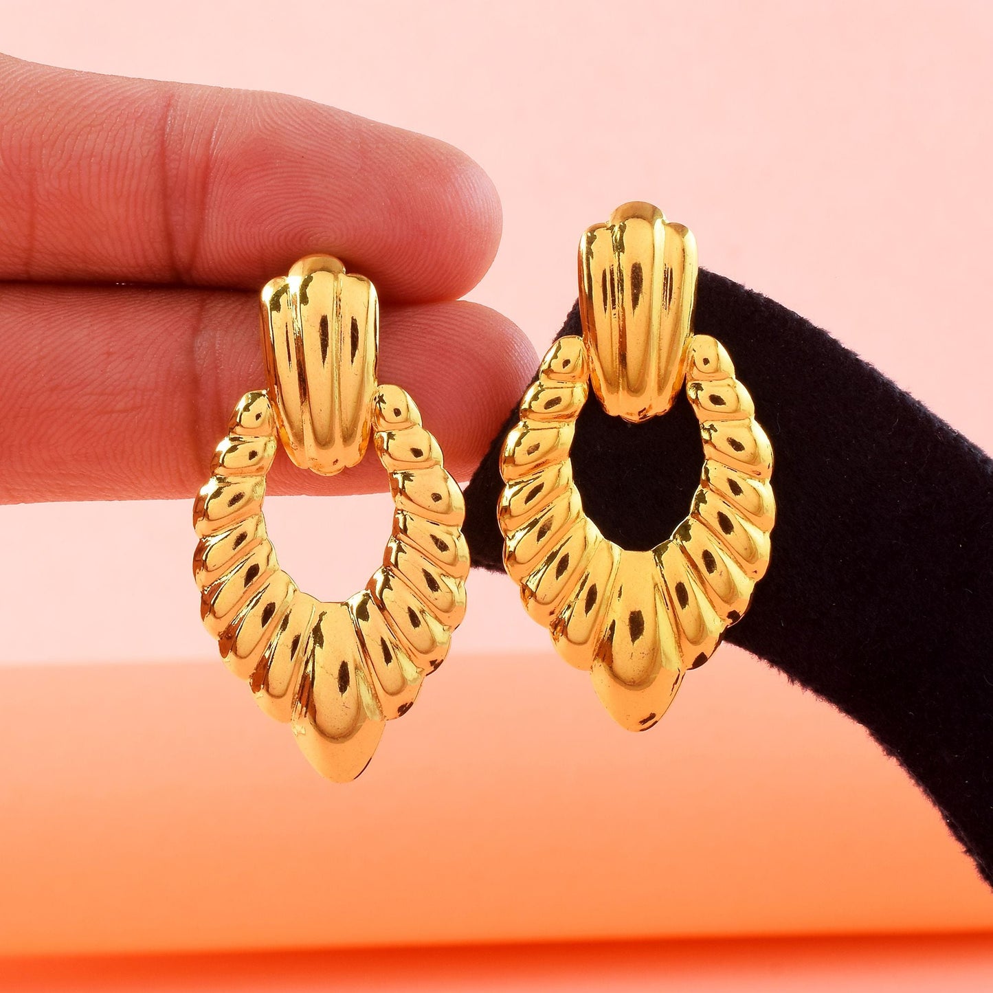 Stylish Gold Color Anti Tarnish Earrings Crafted for Brides, Festivals, and Indian Cultural Functions