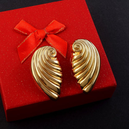 Attractive Gold Color Anti Tarnish Earrings Designed with Traditional Craftsmanship for Bridal Wear