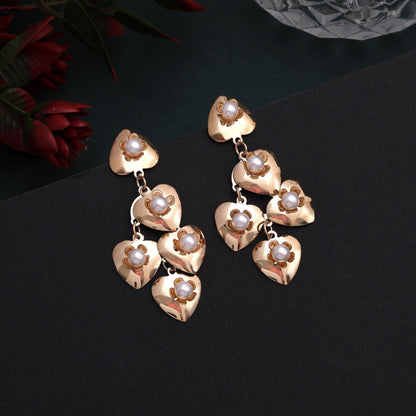 Elegant Gold Color Anti Tarnish Earrings With Durable Coating For Long-Lasting Use