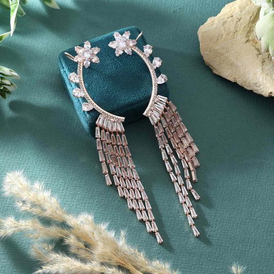 White Color Earrings With Pearl Embellishments Ideal For Ethnic Festive Look