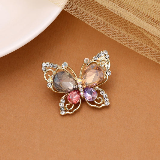 Multi Color Butterfly Design Brooch Featuring Vibrant Design with Attractive Premium Accessory Style
