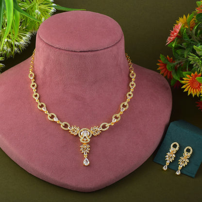 Weißes amerikanisches Diamant-Halskettenset für elegante Hochzeitsfeiern