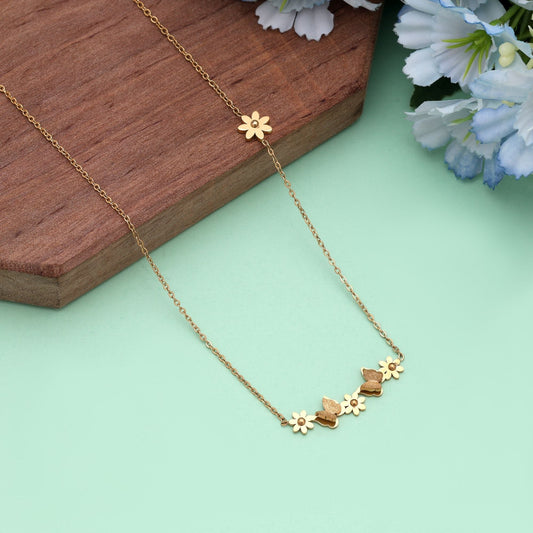 Gold Color Stainless Steel Anti Tarnish Necklace Inspired By Timeless Classic Jewelry Trends