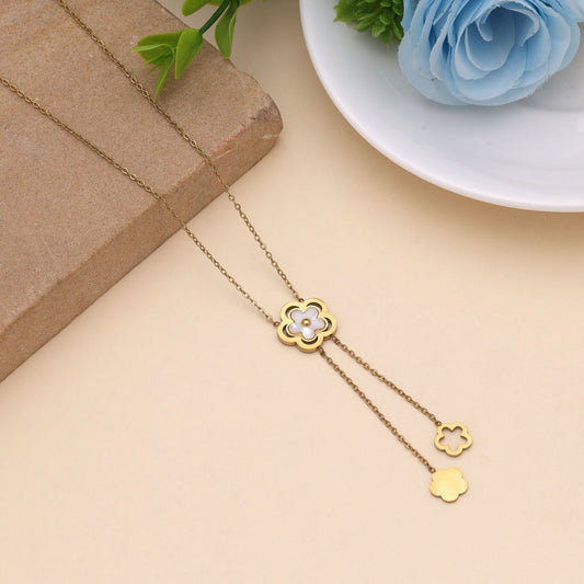Gold Color Stainless Steel Anti Tarnish Necklace Crafted For Modern Minimalist Fashion Trends