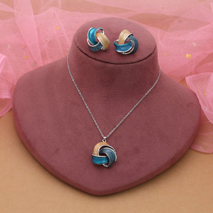 Türkisblaues Meena-Arbeit Collier-Set mit Anlaufschutz und stilvollem ethnischen Flair
