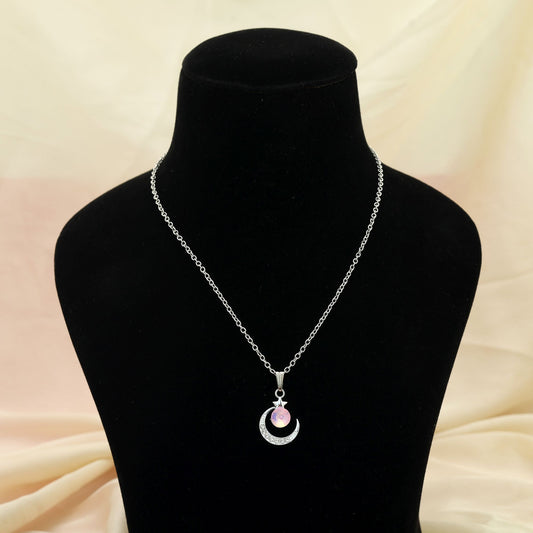 Light Purple Color Anti Tarnish Necklace Subtle Elegant Stylish Daily Jewelry