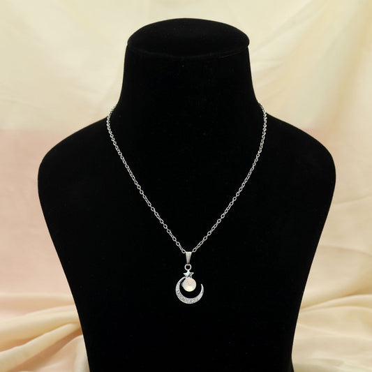 Silver Color Anti Tarnish Necklace Classic Minimal Chic Daily Wear Jewelry