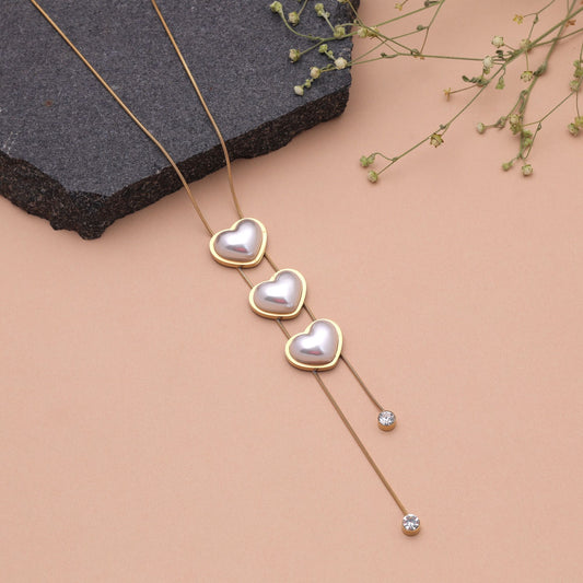 White Color Anti Tarnish Necklace with Long Lasting Premium Shine