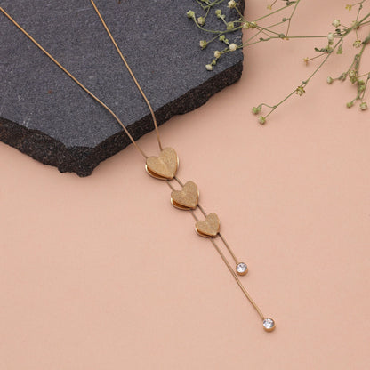 Gold Color Anti Tarnish Necklace with Luxury Inspired Modern Styling