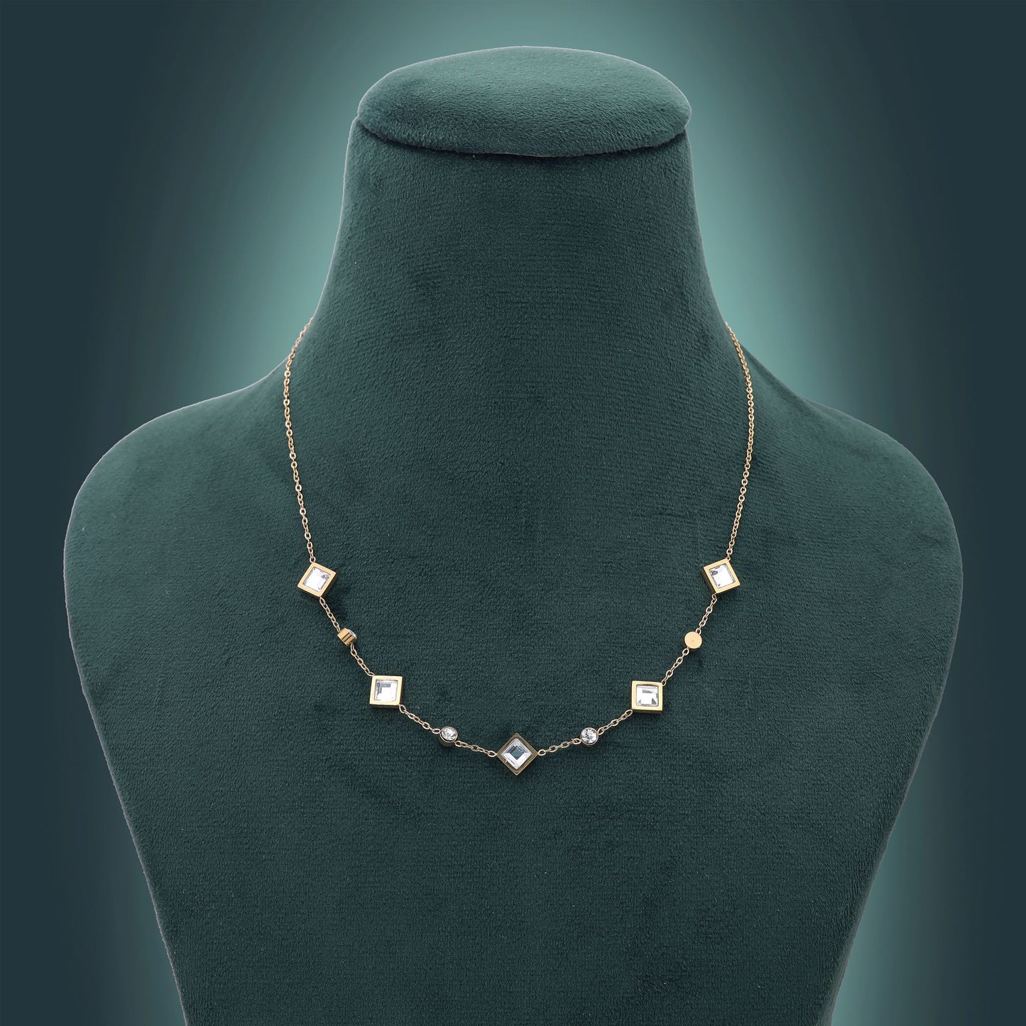 White Color Anti Tarnish Necklace with Premium Elegant Finish Design
