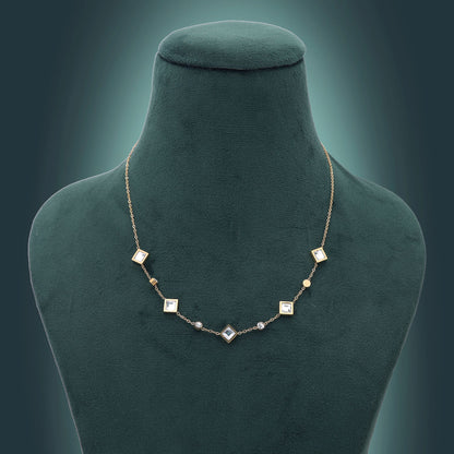 White Color Anti Tarnish Necklace with Premium Elegant Finish Design