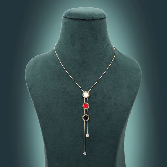 Multi Color Anti Tarnish Necklace with Fashionable Vibrant Detailing Style