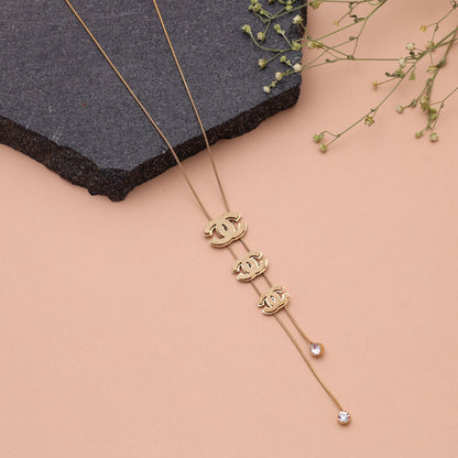 Gold Color Anti Tarnish Necklace with Elegant Long Lasting Finish