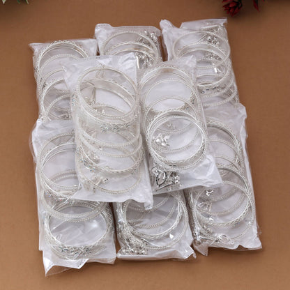 Stylish Silver Color 8 Set Of Bangles Combo Designed For Traditional And Modern Outfits