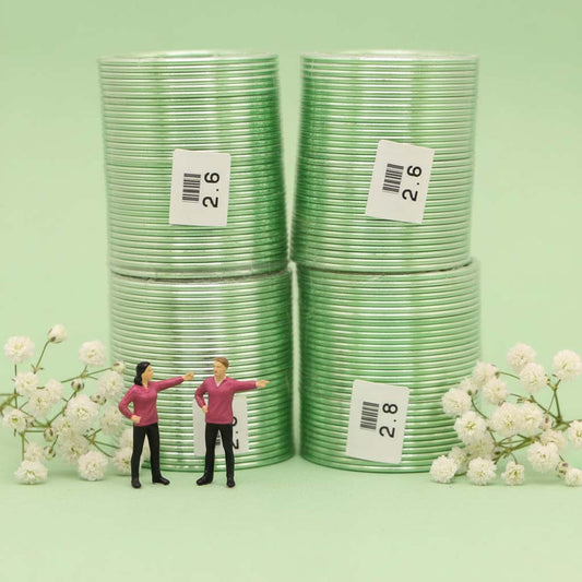 Pista Green Color 4 Set Of Bangles Combo Size(2 Set Of 2.6, 2 Set Of 2.8)