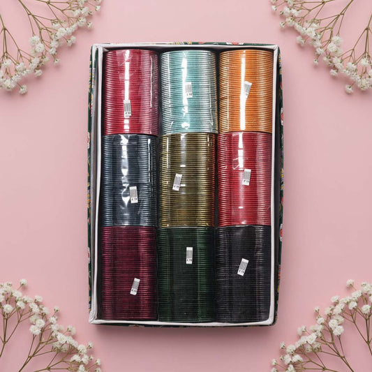 Beautiful Assorted Color 9 Set Of Fashion Bangles Combo Size: 2.10