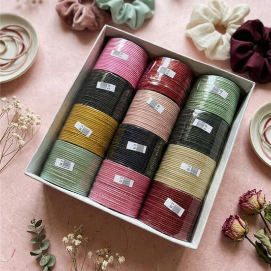 Assorted Color 12 Set Of Fashion Bangles Combo Size: 2.10