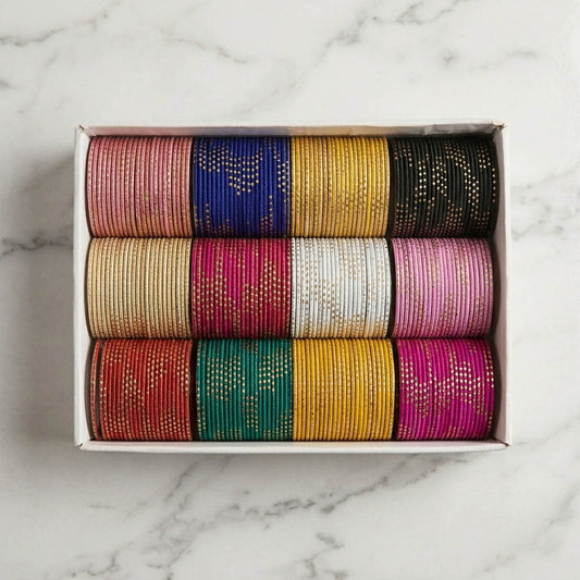 Assorted Color 12 Set Of Kids Bangles Combo Size: 1.14 (FNFB151CMB)