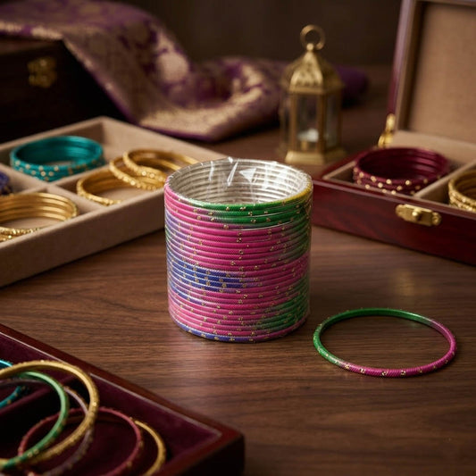 Assorted Color 12 Set Of Kids Bangles Combo Size(4 Set Of 1.14, 4 Set Of 2.0, 4 Set Of 2.2) (FNFB169CMB)