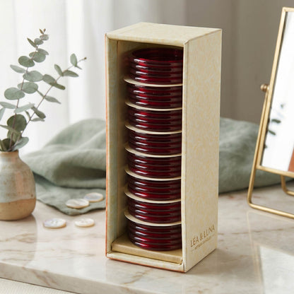 Strawberry Color 8 Set Of Glass Bangle Mix Size (2.2, 2.4, 2.6, 2.8, 2.10) (FNFB178CMB)