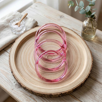 Pink Color 8 Set Of Glass Bangle 32 Pieces Churi Mix Size (2.2, 2.4, 2.6, 2.8, 2.10) (FNFB186CMB)