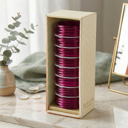 Rani Color 8 Set Of Glass Bangle 32 Pieces Churi Mix Size (2.2, 2.4, 2.6, 2.8, 2.10) (FNFB187CMB)