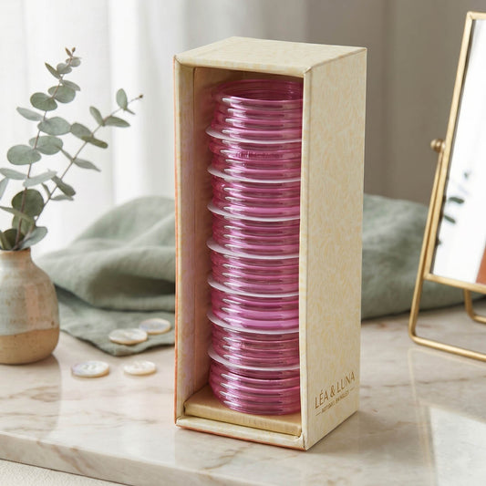 Gajari Farbe 8er Set Glasarmreifen in verschiedenen Größen (2.2, 2.4, 2.6, 2.8, 2.10) (FNFB188CMB)