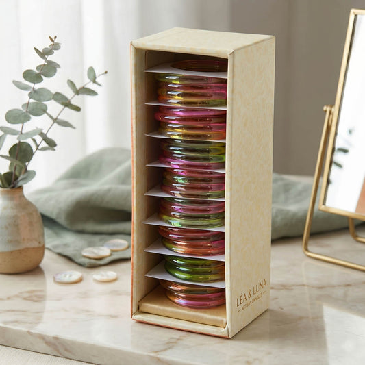 Assorted Color 16 Pair Of Glass Bangle 32 Pieces Churi Mix Size (2.2, 2.4, 2.6, 2.8, 2.10) (FNFB213CMB)